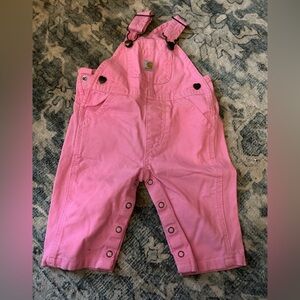 Carhartt Pink Canvas Bib Overalls